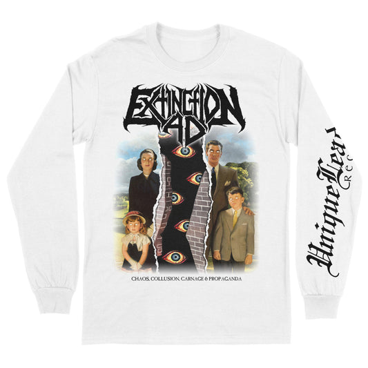 Extinction A.D. "Chaos, Collusion, Carnage & Propaganda (white)" Longsleeve