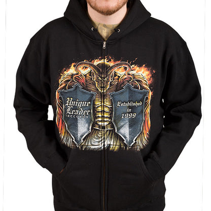 Unique Leader Records "Alrekr Shield" Zip Hoodie